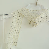 Luna Dot Frill Slip Top & Scarf Set 231629453