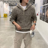 LMN St. 3 Button Alpaca Hooded Knitwear (3 colors)