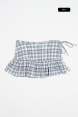 Chica frill check wrap skirt