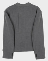 Youth Over Fit Crop Blazer (3color)