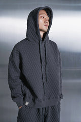 VINTAGE DIA-QUILTING HOODY (Charcoal)