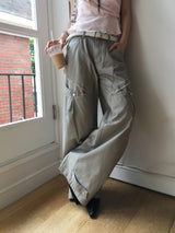Rivet panel cargo pants