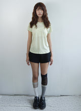 Jewel Neck Tee -Apple Green