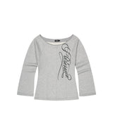 カットアウト プレゼント オフショルダーTシャツ
