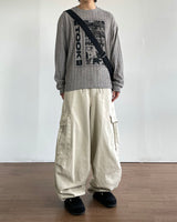 レバーピグメントカーゴパンツ