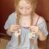 star button scrunchie yellow