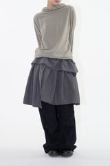 Scon unbalance wrap skirt