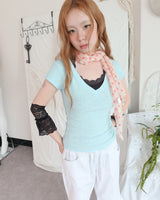 SOFT RIB V-NECK TEE