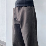 Belted Curved Balloon Trousers