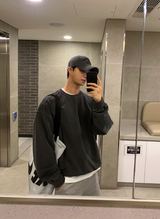  Logane Supima Cotton Pigment Overfit Incision Sweatshirt