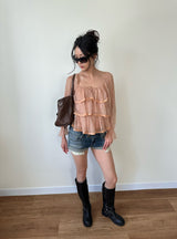 roll up denim shorts