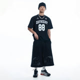 ENOE Patch Sweat Bermuda Pants - BLACK