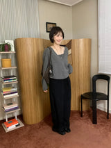 Wool layered knit set