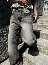 エメラルドシンデニムパンツ