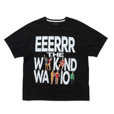 Weekend warrior people artwork T-shirt (Black)