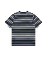 ストライプ ベーシック ロゴ Tシャツ ネイビー