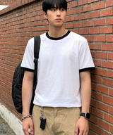 エッセンシャルスタンダード半袖リンガーTシャツ ホワイト