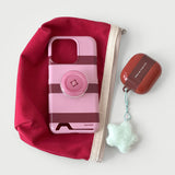 stripe phone case (pink)