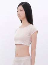 Stripe Raglan Crop Top(PINK)