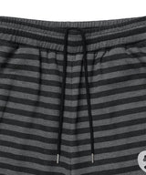 STRIPED FUR KITTEN WIDE SWEAT PANTS BLACK(CV2GFFPA01A)