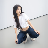 Tiberinus - リリージーンズ - ローライズストレートレッグジーンズ - Dark Blue - 23 cm Rise - 23.5 cm Leg Opening