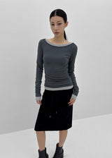 [MADE] Zencu Boat-Neck Long-Sleeve Tee