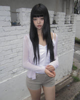 Jenniz Shirred Strap Sleeveless Top