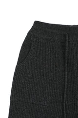 Bermuda knit wool pants [Charcoal]