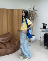 Decken Damaged Wide Denim Pants