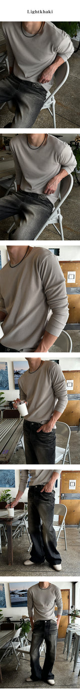 [F/W] カッティングゴルジニットTシャツ (4color)