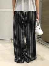 Sunday Home Stripe Lounge Button Wide Pants