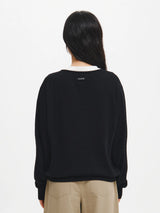 DEEP V-NECK LOOSE FIT KNIT PULLOVER