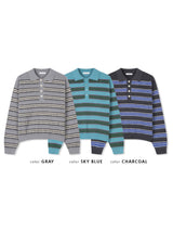 Sage Button Collar Knit