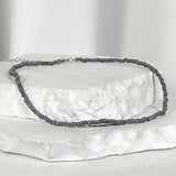 artificial beads necklace_grey