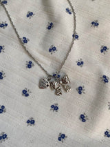 chain charm necklace ribbon