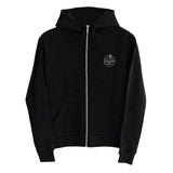 Seoul Skyline Fleece Hoodie Zipup Black