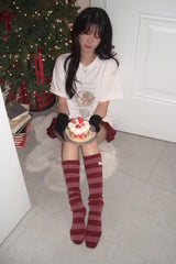 Snowman short-sleeved T-shirt