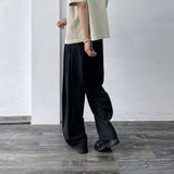 Relaxed Pleat Wide Trousers