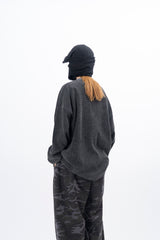 セルストーンウォッシュドワッフル長袖Tシャツ