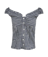 Misty Belle Check Off Blouse
