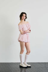 MINI HEART TWO WAY BLOUSE / WHITE