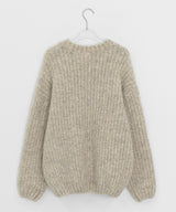 Kyuns Pocket Boucle Round Wool Knit
