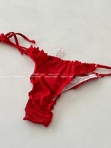 a frill ribbed bikini