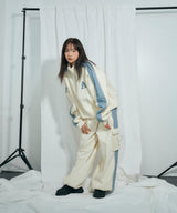 UNISEX デニムライン裏起毛パンツ