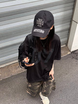 hip patch camo bermuda pants