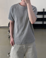 モーフワッフルラグランショートスリーブTシャツ