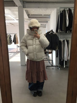 ウェロンハイネックフーデッドパディング (2color)
