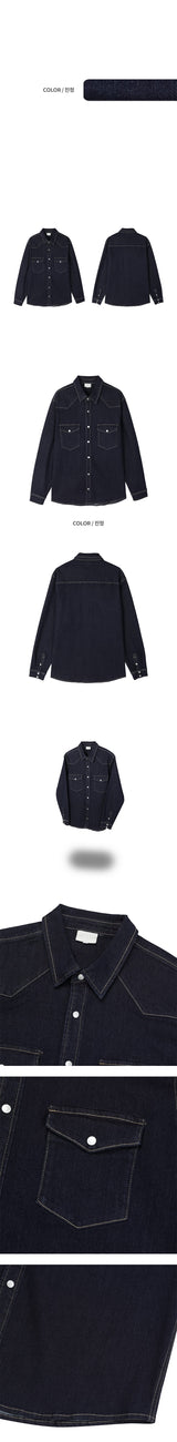 [S/S] ノンペイドウエスタンデニムシャツ