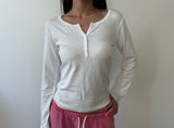 soft button henley top