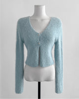 sophia angora crop two-button CD